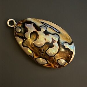 MOP & Sterling oval pendant